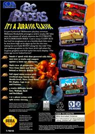 Box back cover for Bc Racers on the Sega 32X.