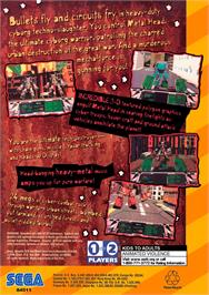 Box back cover for Metal Head on the Sega 32X.