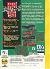 Box back cover for RBI Baseball '95 on the Sega 32X.