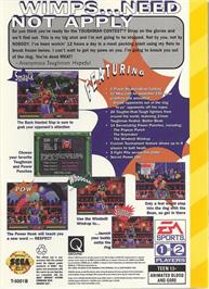 Box back cover for Toughman Contest on the Sega 32X.