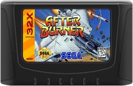 Cartridge artwork for After Burner on the Sega 32X.