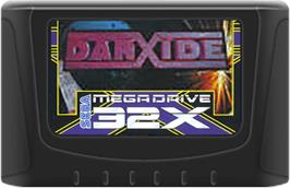 Cartridge artwork for Darxide on the Sega 32X.