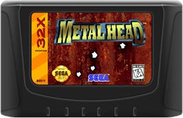 Cartridge artwork for Metal Head on the Sega 32X.