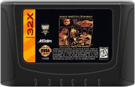 Cartridge artwork for Wwf Raw on the Sega 32X.