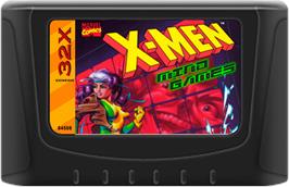 Cartridge artwork for X-men on the Sega 32X.