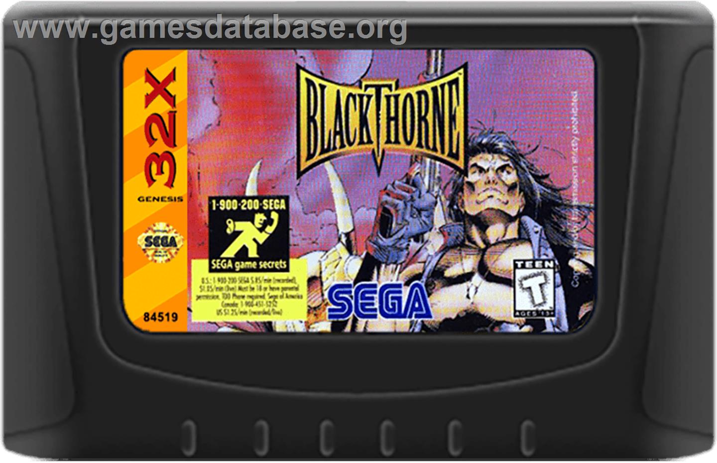 Blackthorne - Sega 32X - Artwork - Cartridge
