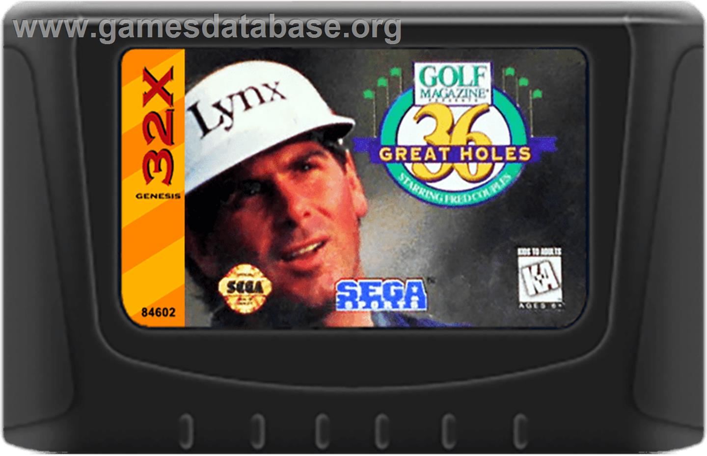 Golf Magazine: 36 Great Holes Starring Fred Couples - Sega 32X - Artwork - Cartridge