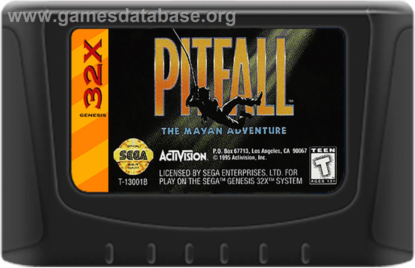 Pitfall: The Mayan Adventure - Sega 32X - Artwork - Cartridge