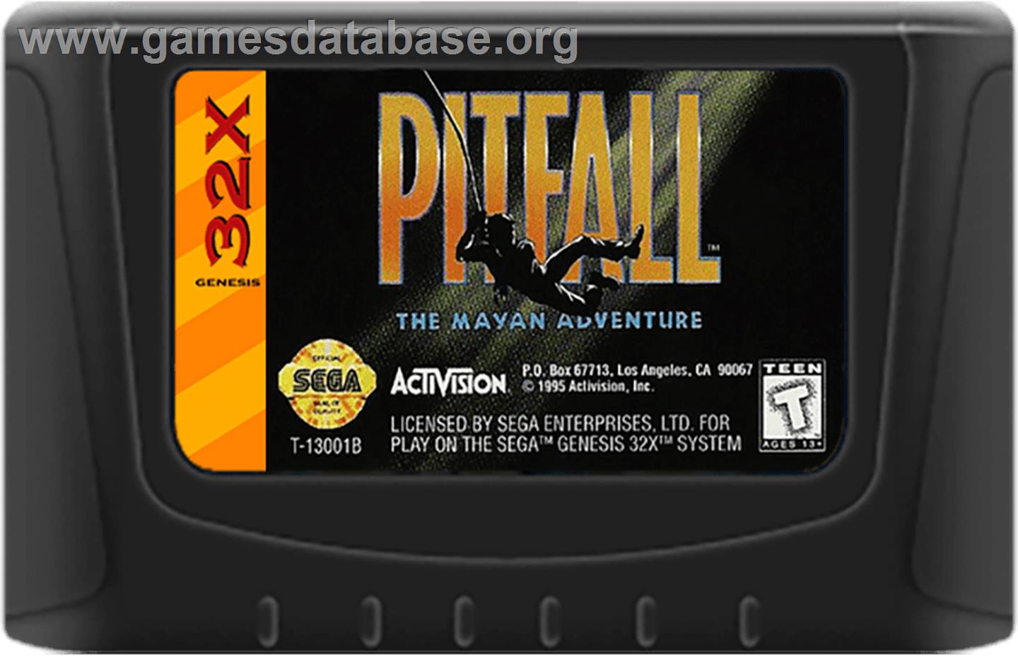 Pitfall - The Mayan Adventure - Sega 32X - Artwork - Cartridge