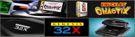 Arcade Cabinet Marquee for Knuckles' Chaotix.