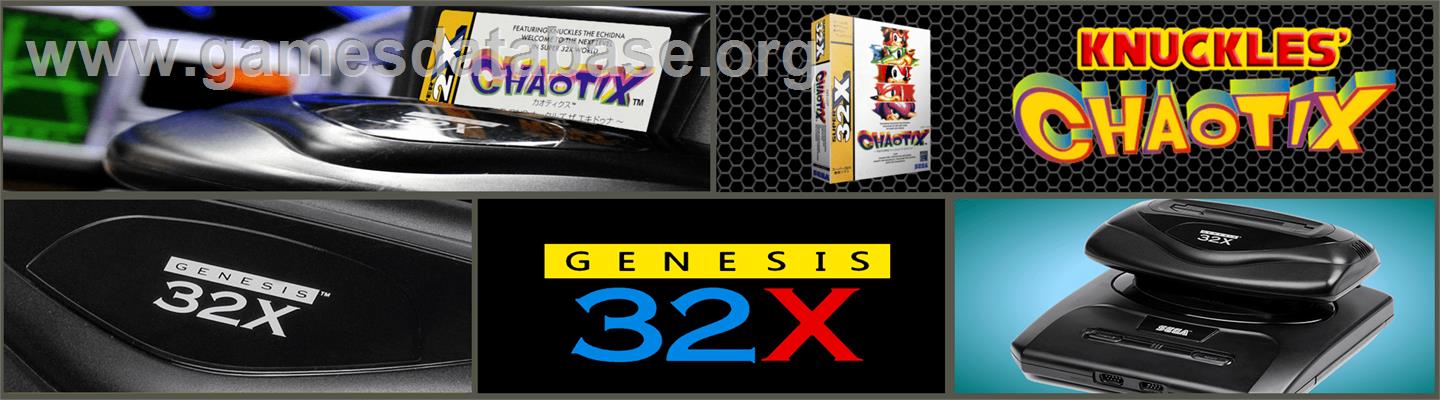 Knuckles' Chaotix - Sega 32X - Artwork - Marquee