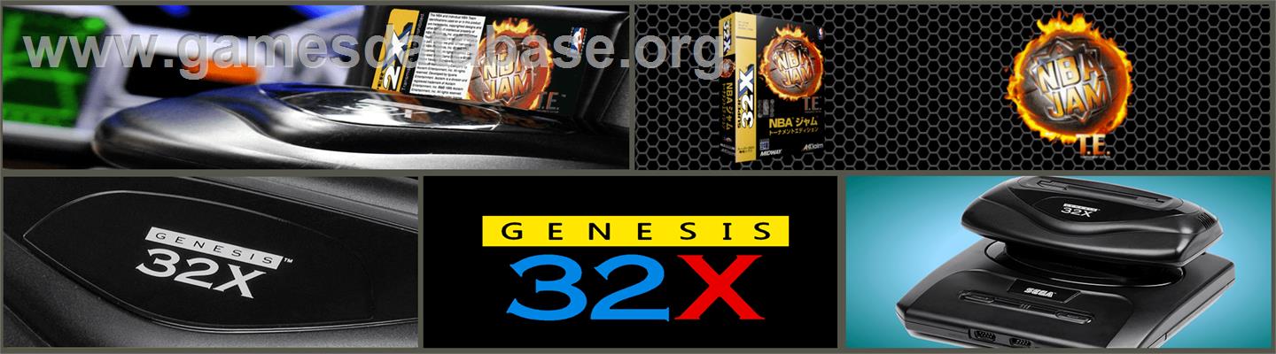 NBA Jam TE Sega 32X Artwork Marquee