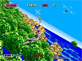 In game image of After Burner on the Sega 32X.