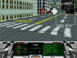 In game image of Metal Head on the Sega 32X.