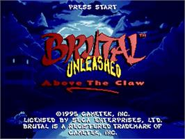 Title screen of Brutal: Above the Claw on the Sega 32X.