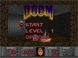 Title screen of Doom on the Sega 32X.