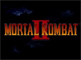 Title screen of Mortal Kombat 2 on the Sega 32X.
