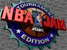 Title screen of NBA Jam Tournament Edition on the Sega 32X.