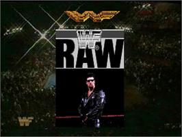 Title screen of Wwf Raw on the Sega 32X.