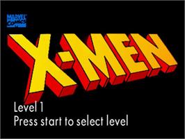 Title screen of X-men on the Sega 32X.
