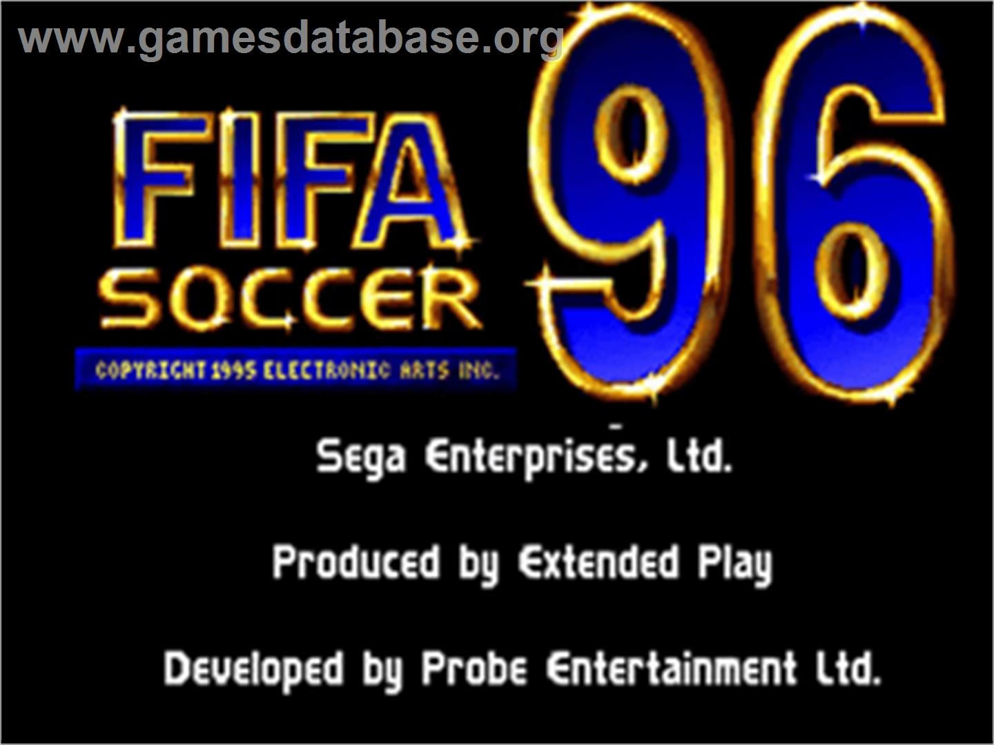 FIFA 96 - Sega 32X - Artwork - Title Screen
