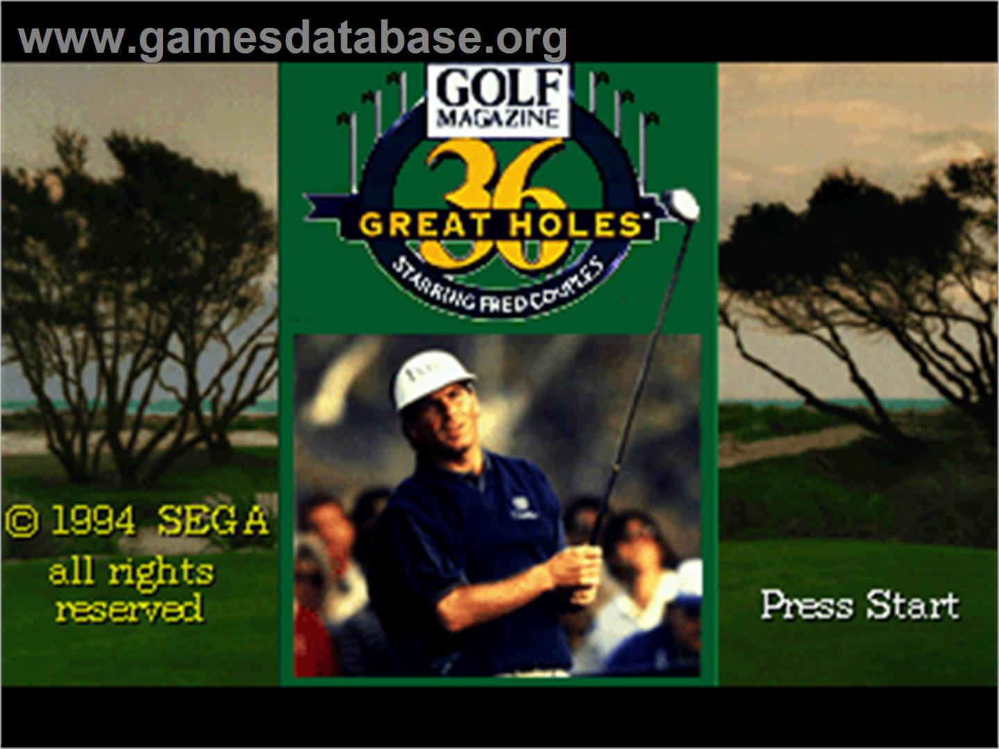 Golf Magazine: 36 Great Holes Starring Fred Couples - Sega 32X - Artwork - Title Screen