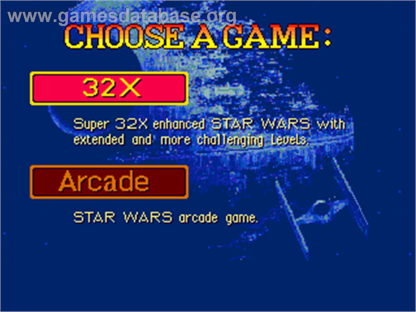 Star Wars Arcade - Sega 32X - Artwork - Title Screen