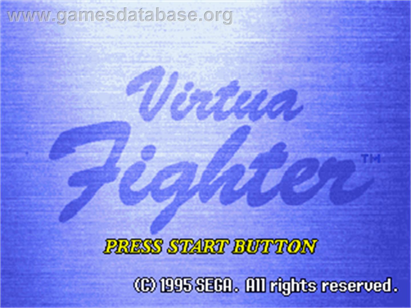 Virtua Fighter - Sega 32X - Artwork - Title Screen