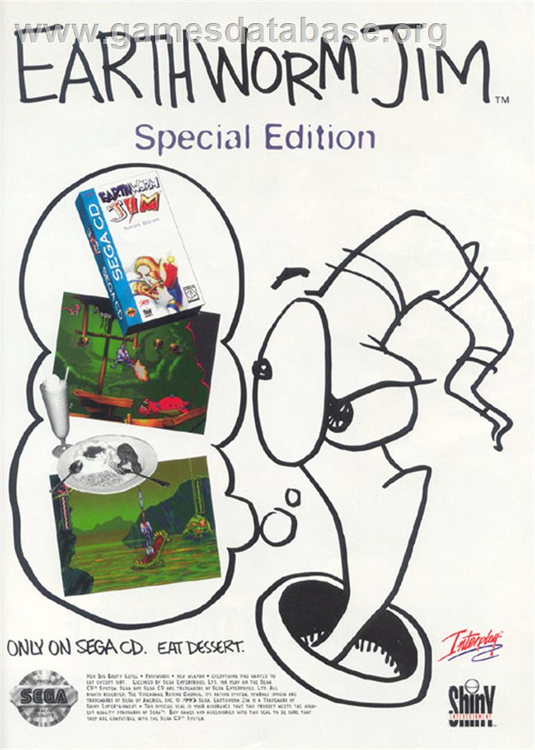 Earthworm Jim Special Edition - Sega CD - Artwork - Advert