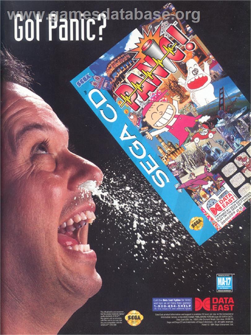 Panic! - Microsoft DOS - Artwork - Advert