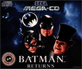 Box cover for Batman Returns on the Sega CD.