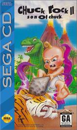 Box cover for Chuck Rock 2 on the Sega CD.
