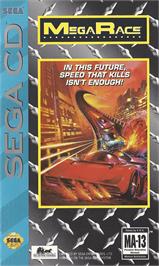 Box cover for MegaRace on the Sega CD.