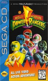 Box cover for Mighty Morphin Power Rangers on the Sega CD.