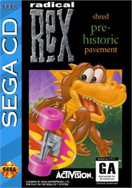 Box cover for Radical Rex on the Sega CD.
