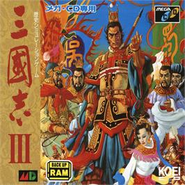 Box cover for Sangokushi 3 on the Sega CD.