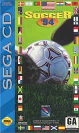 Box cover for Sensible Soccer on the Sega CD.