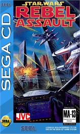 Box cover for Star Wars - Rebel Assault on the Sega CD.