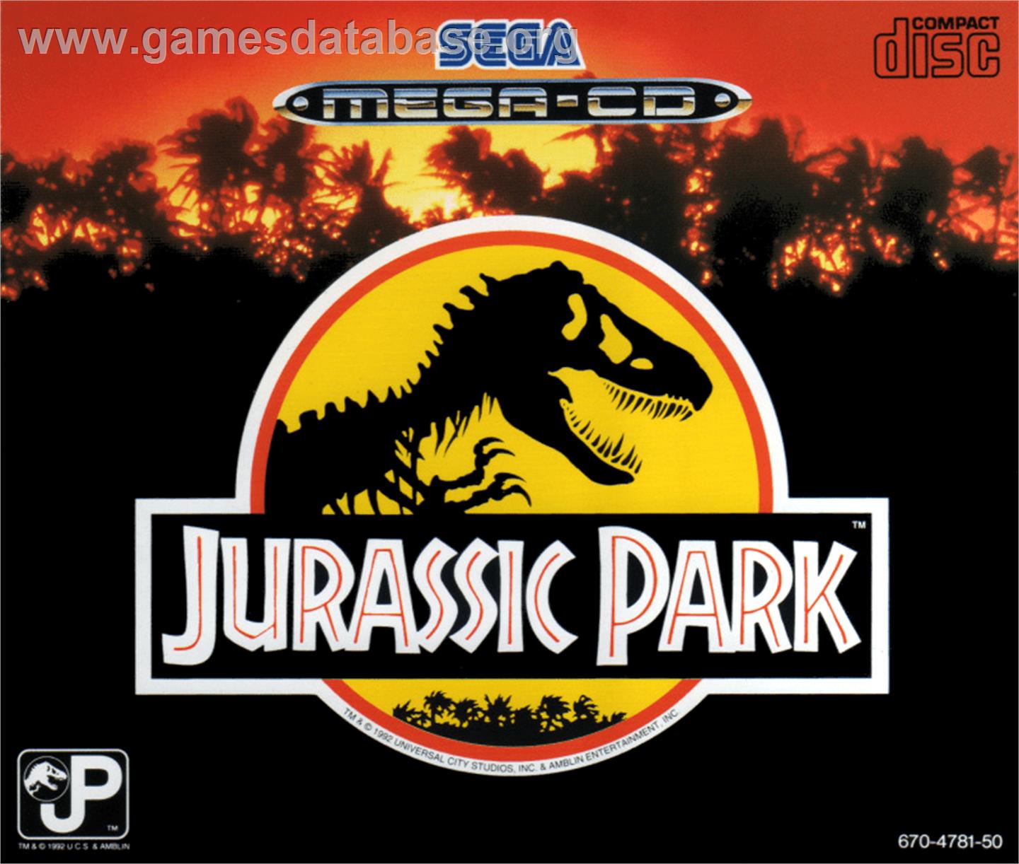 Jurassic Park - Sega CD - Artwork - Box