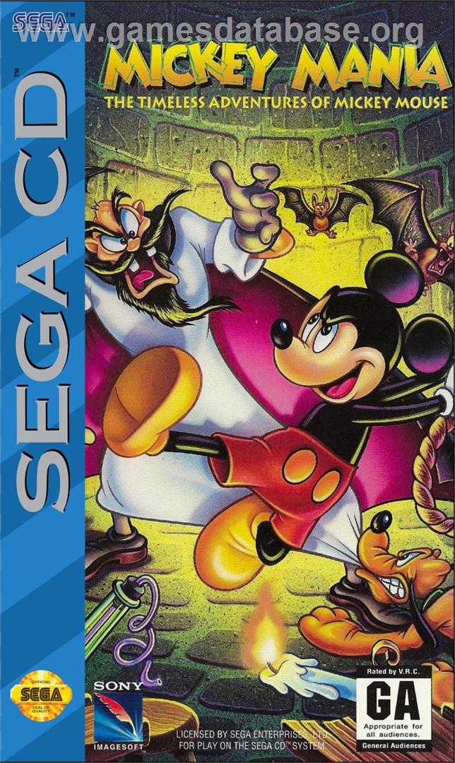 Mickey Mania - The Timeless Adventures Of Mickey Mouse - Sega CD - Artwork - Box
