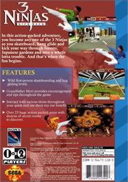 Box back cover for 3 Ninjas Kick Back on the Sega CD.
