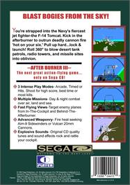 Box back cover for After Burner 3 on the Sega CD.