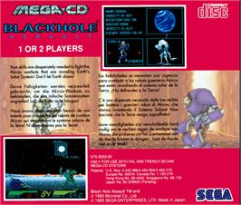 Box back cover for Blackhole Assault on the Sega CD.