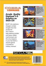 Box back cover for Cobra Command on the Sega CD.