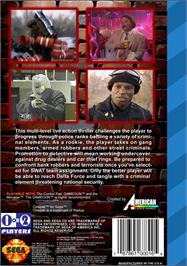 Box back cover for Crime Patrol on the Sega CD.