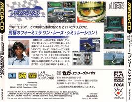 Box back cover for Formula 1 World Championship: Beyond the Limit on the Sega CD.