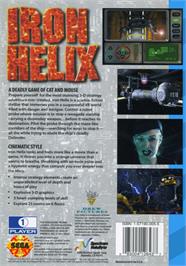 Box back cover for Iron Helix on the Sega CD.