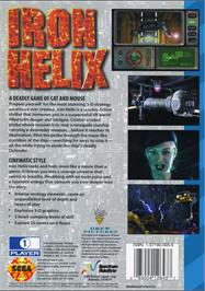 Box back cover for Iron Helix on the Sega CD.