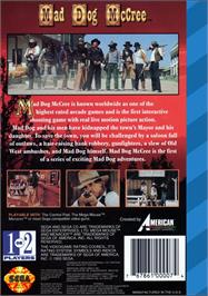 Box back cover for Mad Dog Mccree on the Sega CD.