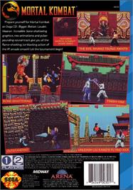 Box back cover for Mortal Kombat on the Sega CD.